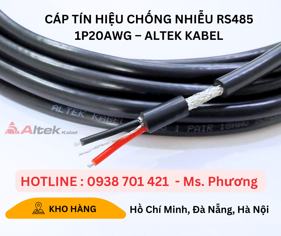CÁP TÍN HIỆU CHỐNG NHIỄU RS485 1P20AWG – ALTEK KABEL